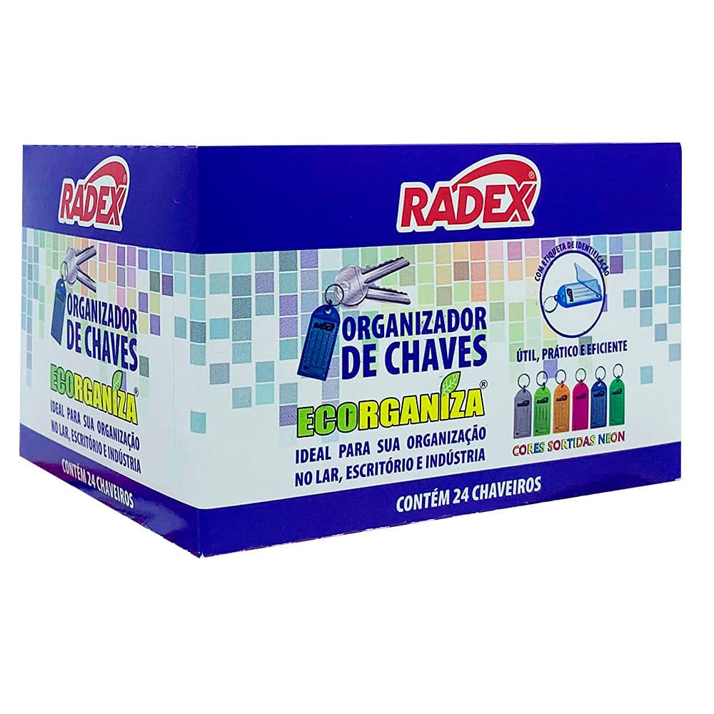 CHAVEIRO C/ ETIQUETA C/24 CORES RADEX