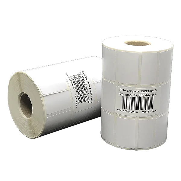 ETIQUETA ADESIVA COUCHE 33X21MM 3 COLUNAS 30M COU01481 LINK