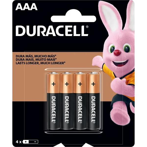 PILHA  AAA  ALCALINA 4UN MN2400 DURACELL