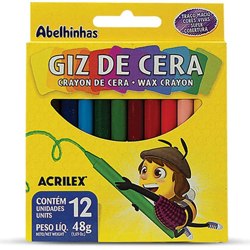 GIZ DE CERA 48G PCT/12 C/12 CORES ACRILEX