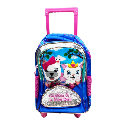 MOCHILA FEM C/ RODAS COOKIE E MINI BELL RS ROCIE