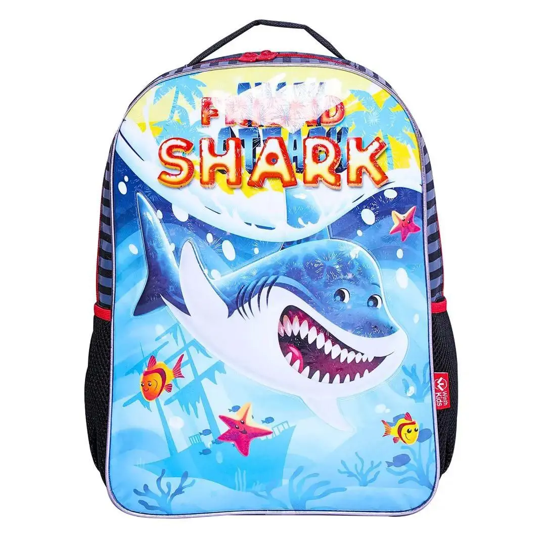 MOCHILA MASC FRIEND SHARK WKIDS CORES ROCIE