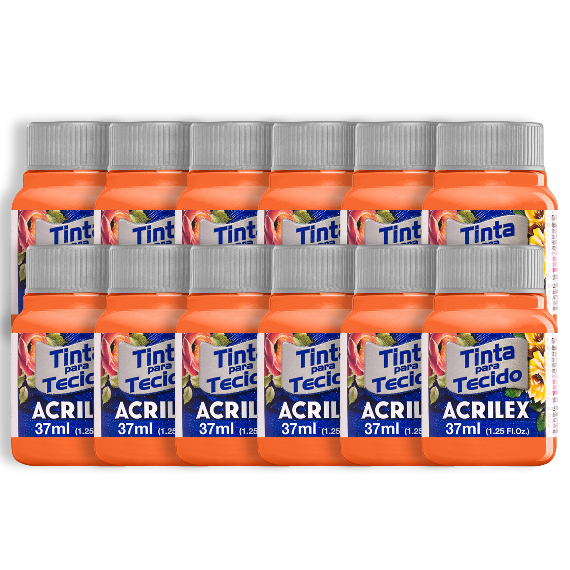 TINTA P/TECIDO 37ML 517 FOSCA C/12 LJ ACRILEX