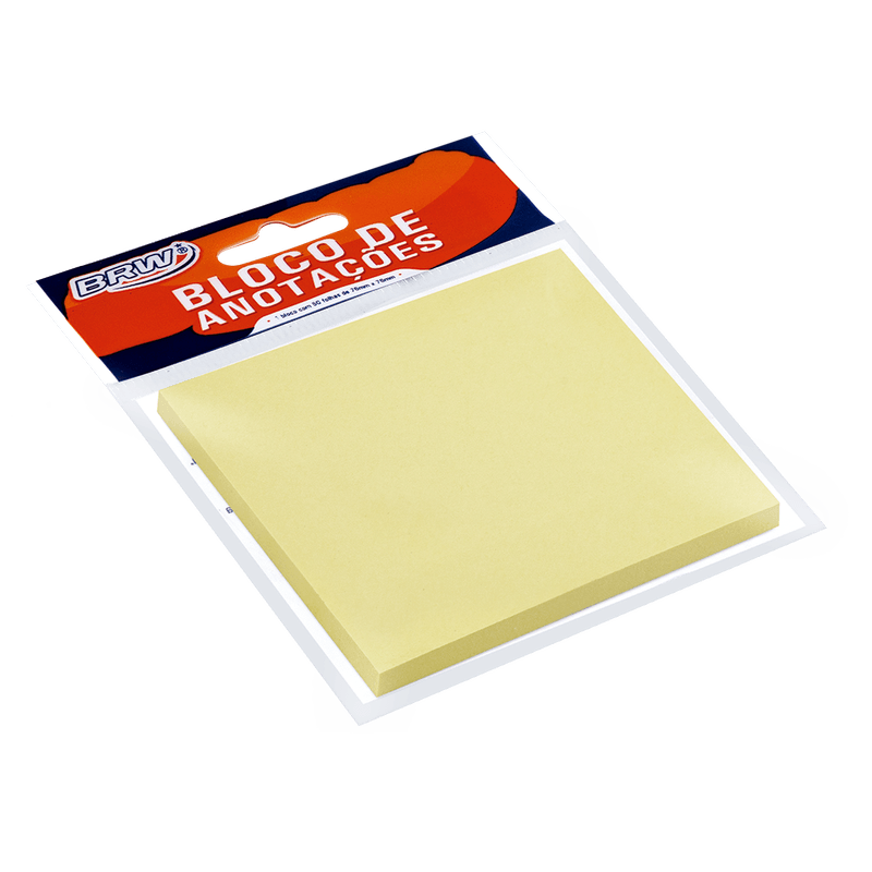BLOCO DE NOTAS SMART ADESIVO 76X76MM 50F AM PASTEL BRW