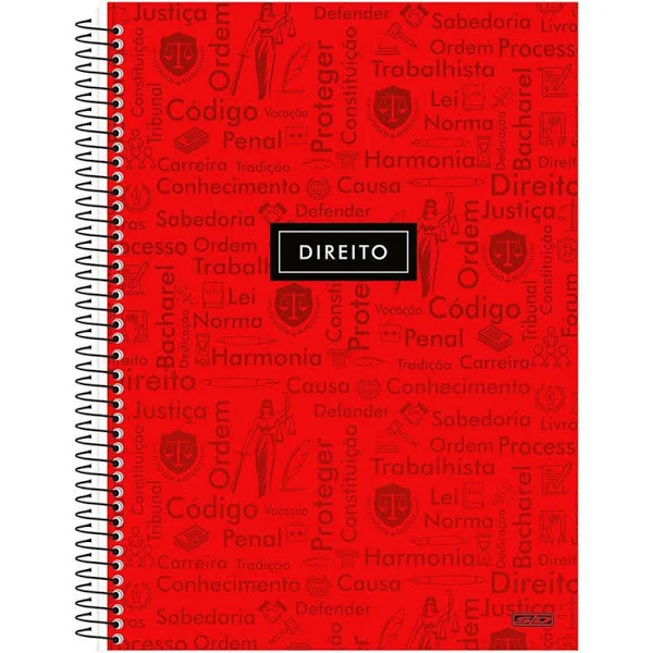 CADERNO UNIV CD 10M 160F DIREITO C/4 SAO DOMINGOS