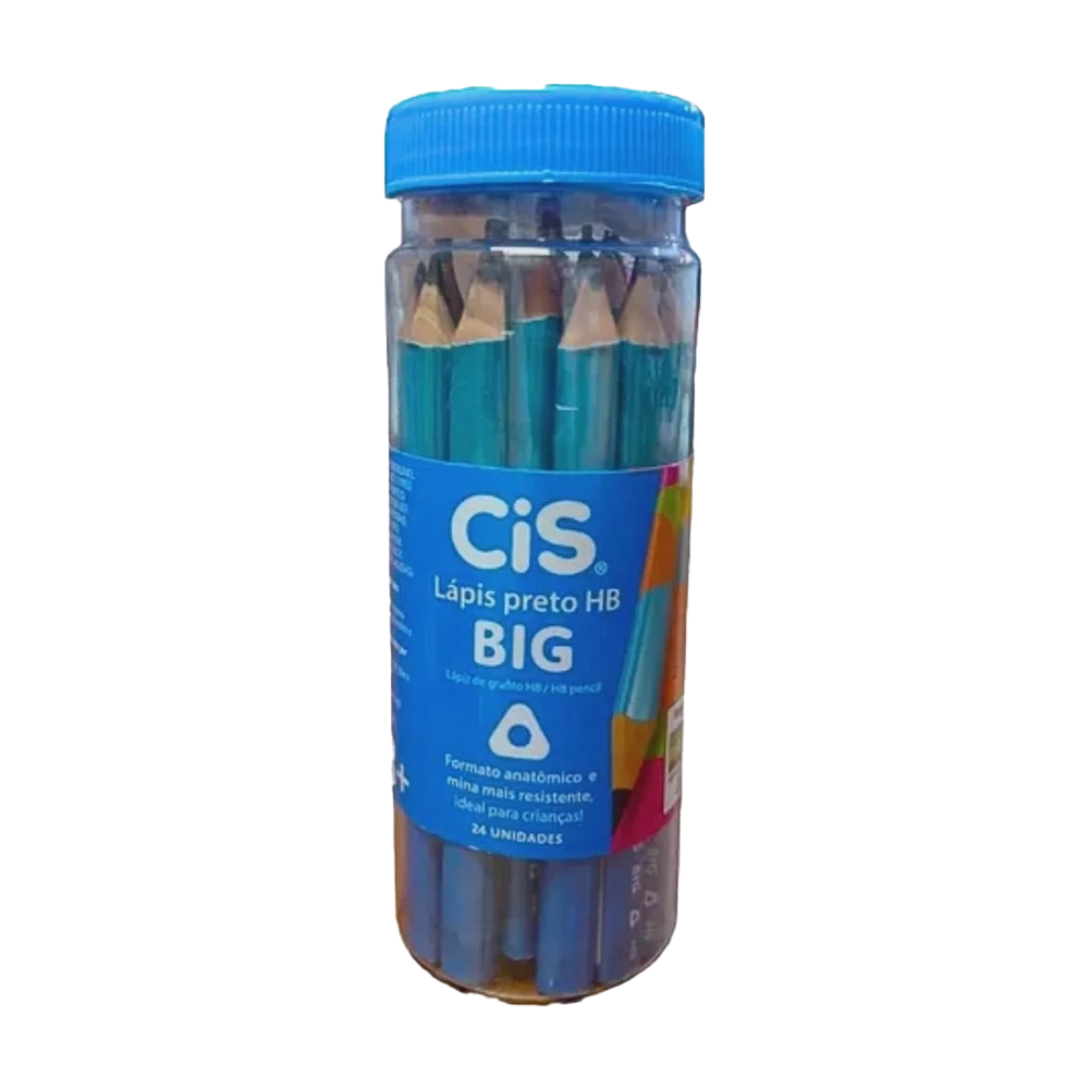 LAPIS PRETO HB BIG C/24 CORES CIS