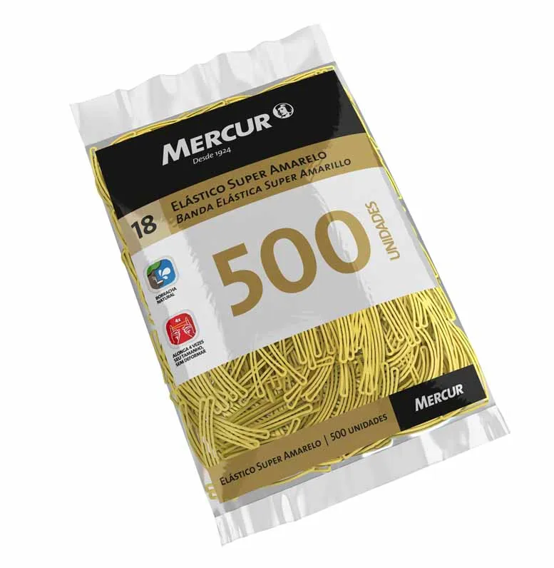 ELASTICO AMARELO C/ 500UN MERCUR