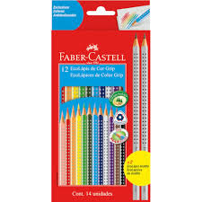 LAPIS ECOLAPIS Nº 2 GRAFITE C/12UN GRIP VM FABER CASTELL
