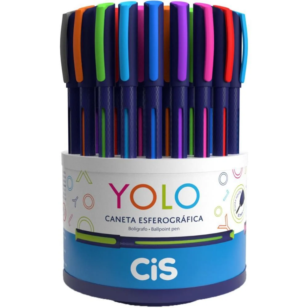 CANETA ESF 0.7 C/50 YOLO CORES CIS