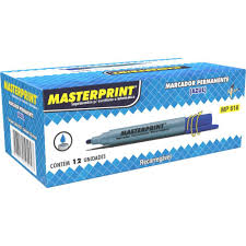 MARCADOR PERM RECAR C/12 MP616 AZ MASTERPRINT