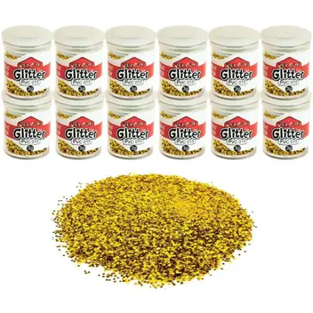 GLITTER PVC 015 C/12 OURO CLARO HONEY