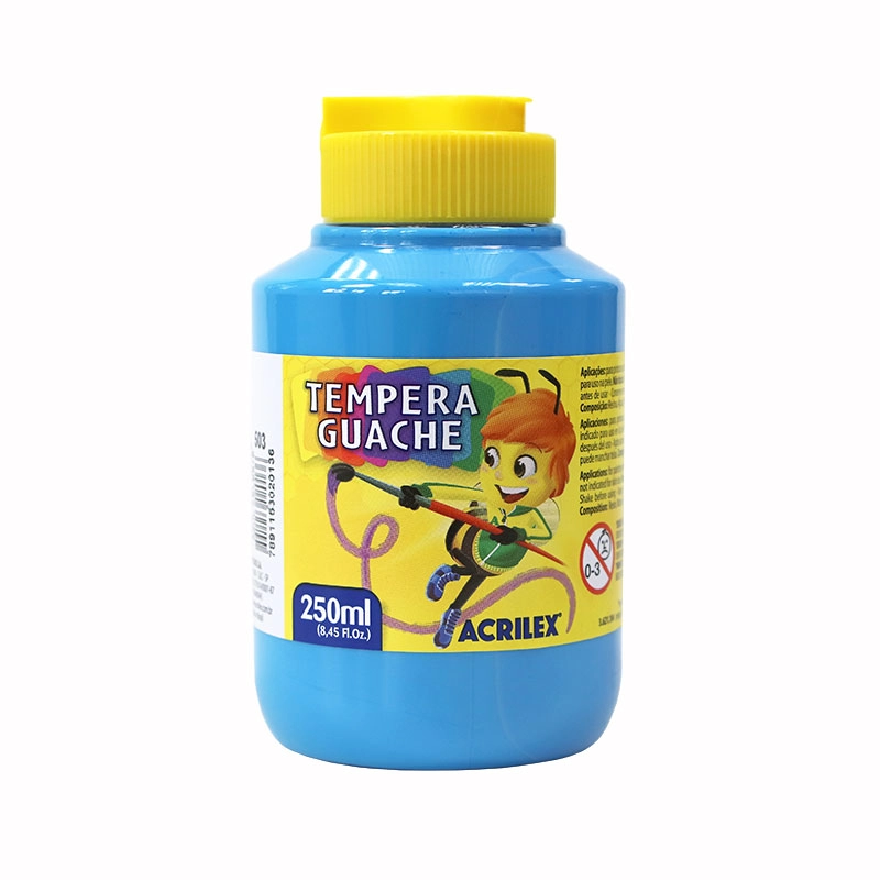 TINTA GUACHE TEMPERA 250ML 503 AZ CELESTE ACRILEX