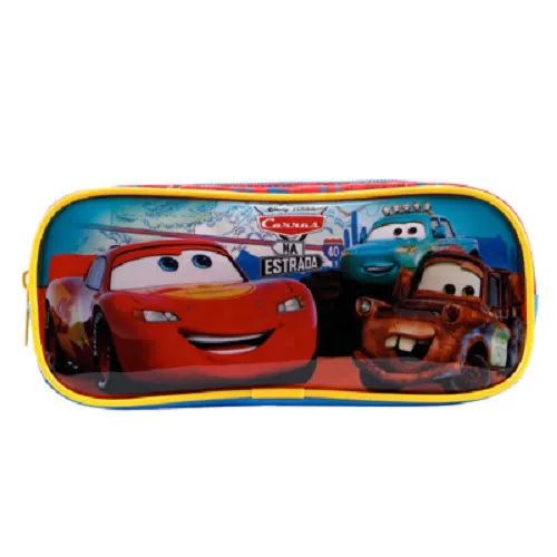 MOCHILA C/RODAS 16 + LANCHEIRA X + ESTOJO SIMPLES CARROS