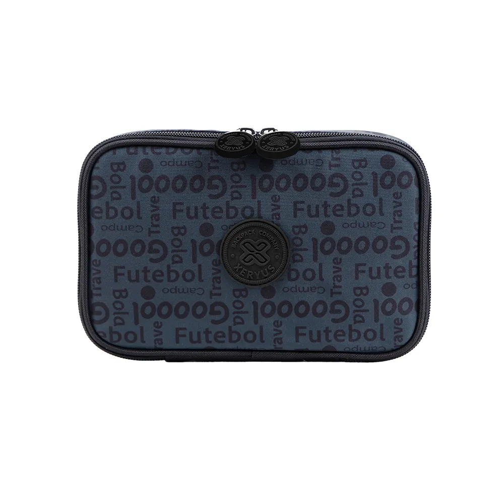 MOCHILA C/RODAS 16 + LANCHEIRA + ESTOJO BOX COLLEGE FUTEBOL