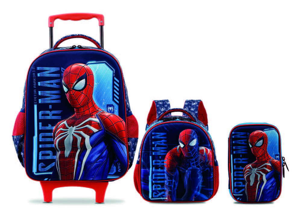 MOCHILA C/RODAS 16 + LANCHEIRA SE + ESTOJO BOX DUPLO