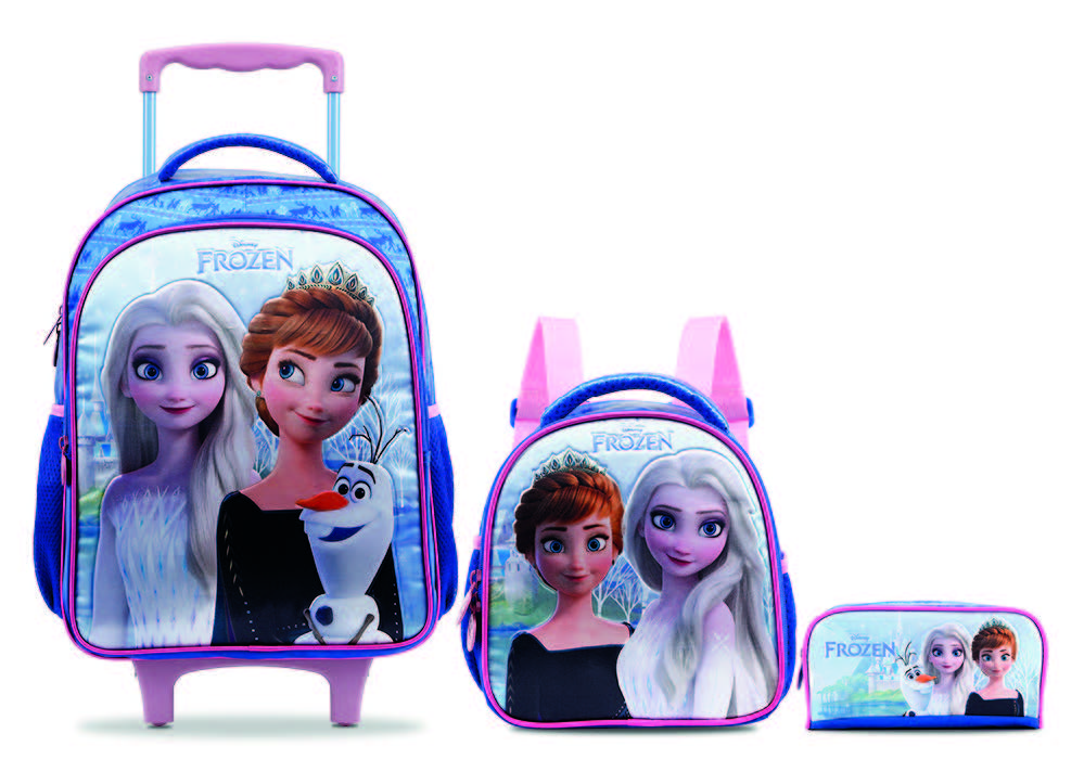 MOCHILA C/RODAS 16 + LANCHEIRA Y + ESTOJO SIMPLES FROZEN