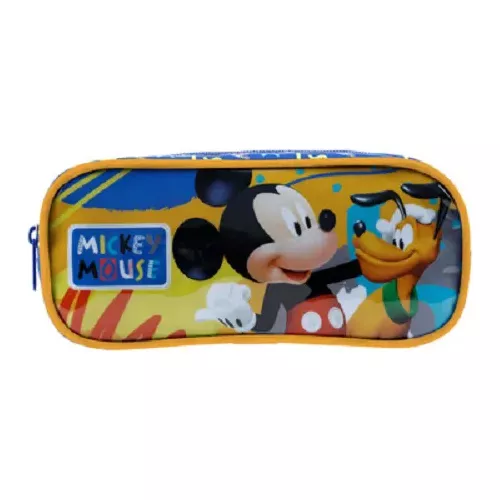MOCHILA C/RODAS 14 + LANCHEIRA X1 + ESTOJO SIMPLES MICKEY