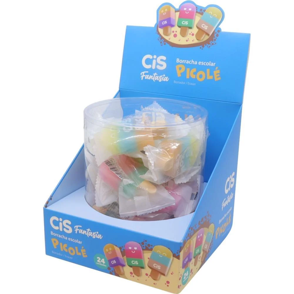 BORRACHA FANTASIA PICOLE C/24 CORES CIS