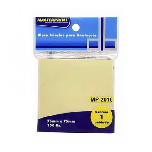 BLOCO ADESIVO P/ RECADO 75X75 100F AM MASTERPRINT