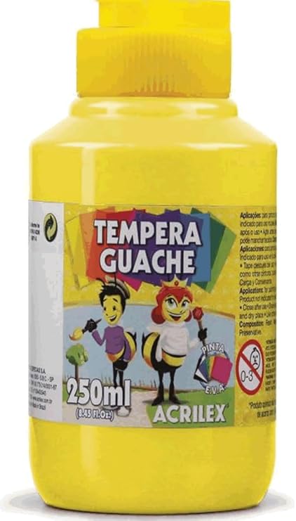 TINTA GUACHE TEMPERA 250ML 504 AM LIMAO ACRILEX