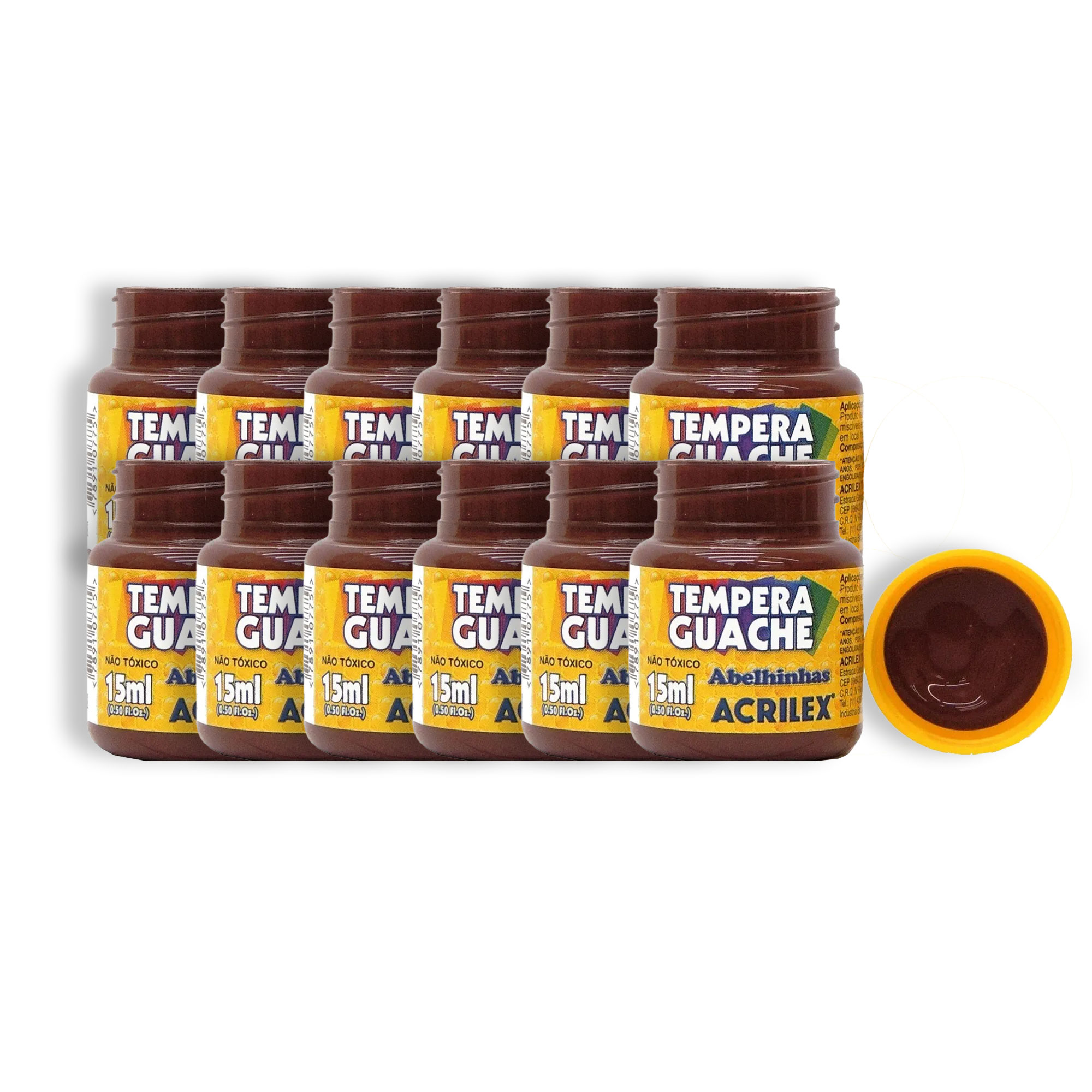TINTA GUACHE 15ML ABELHINHAS C/12 MR ACRILEX