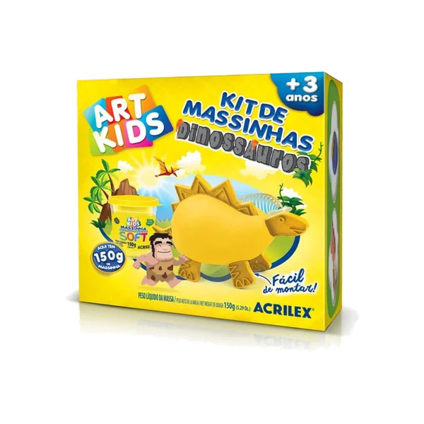 KIT MASSA DE MODELAR 150G DINOSSAUROS 40051 ACRILEX