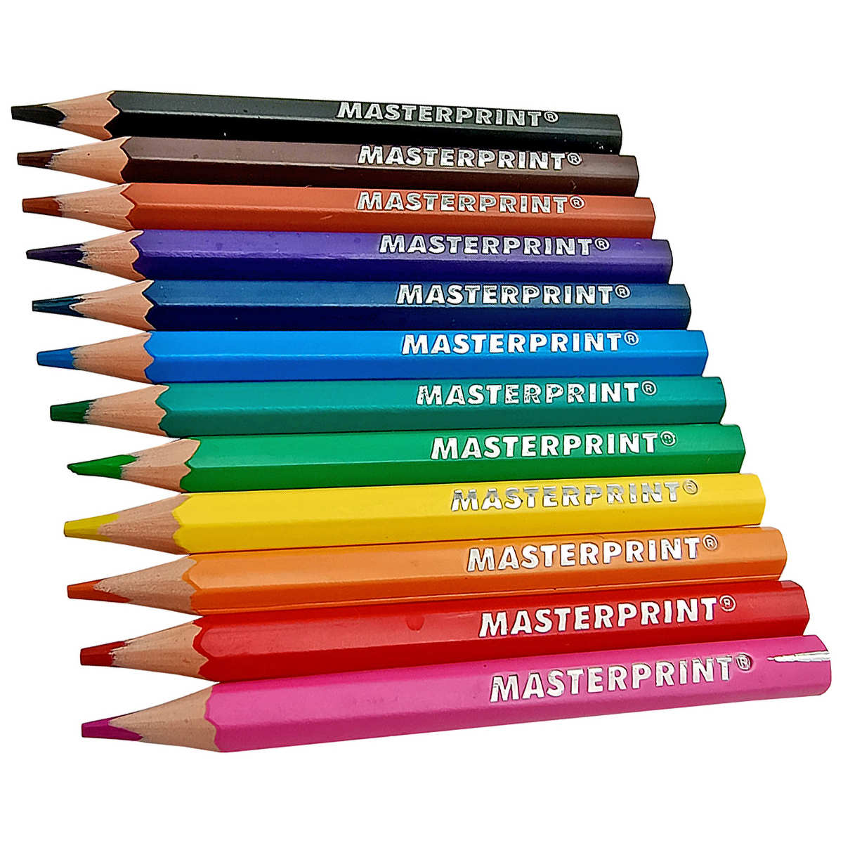 LAPIS DE COR PEQ PCT/24 SEXTAVADO MINI 12 CORES MASTER