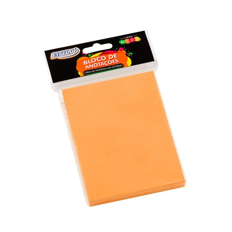 BLOCO DE NOTAS SMART 76X102MM LJ NEON 100F BRW