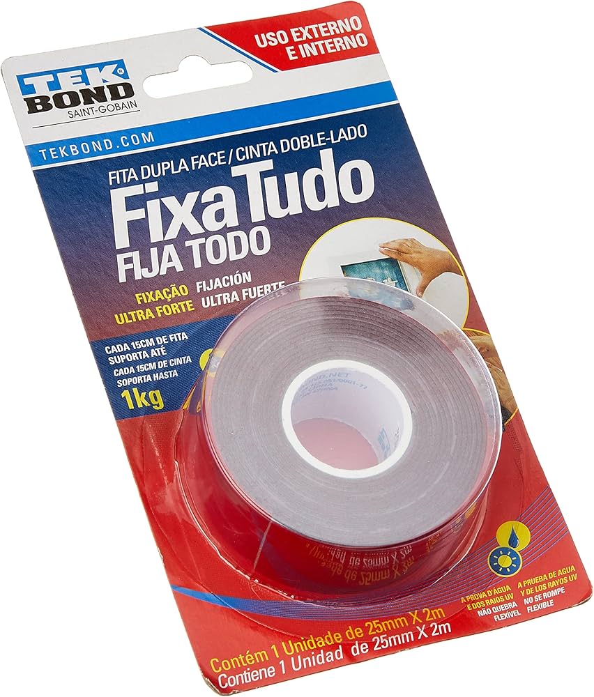 FITA ADESIVA D/FACE ACRILICA 25X2 TEK BOND