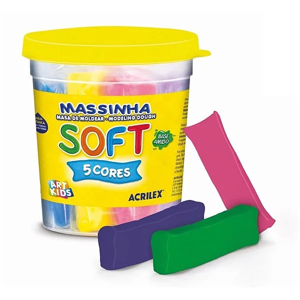 MASSA DE MODELAR SOFT 5UN 325G ACRILEX