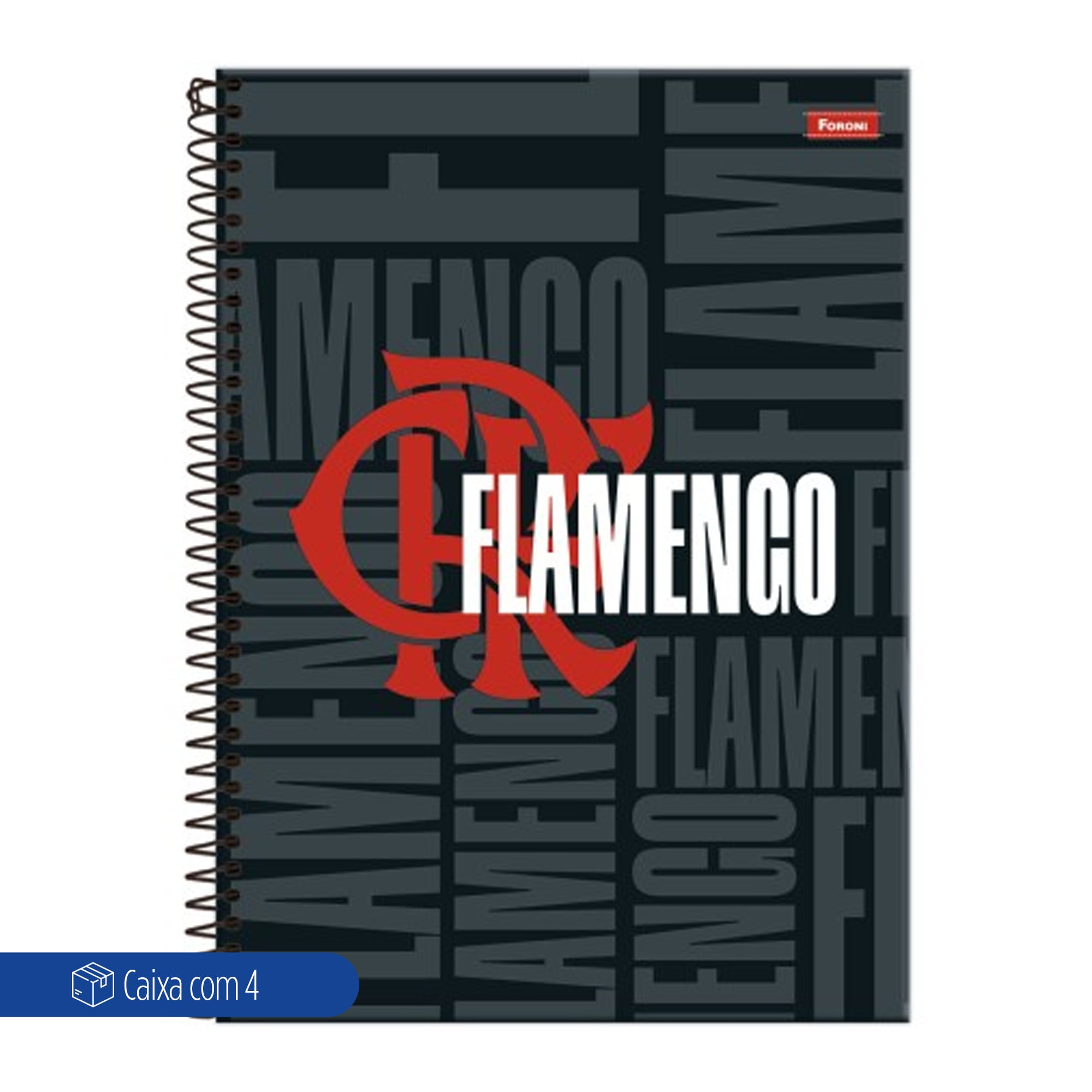 CADERNO ESP UNIV CD 10M 160F C/4 FLAMENGO FORONI