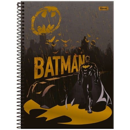 CADERNO ESP UNIV CD 10M 160F C/4 BATMAN MASC FORONI