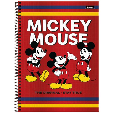 CADERNO ESP UNIV CD 10M 160F C/4 MICKEY MASC FORONI
