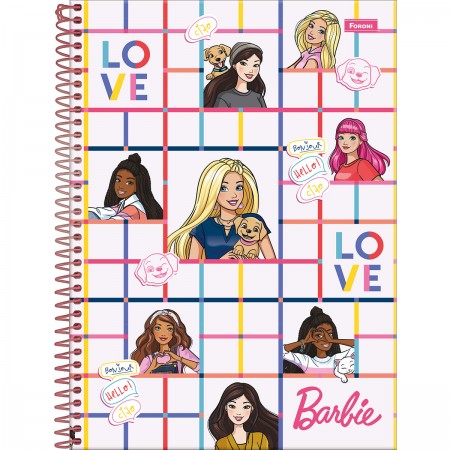 CADERNO ESP UNIV CD 10M 160F C/4 BARBIE THE MOVIE FEM FORONI
