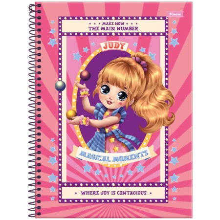 CADERNO ESP UNIV CD 10M 160F C/4 C/BOLSA E ADES JUDY FEM
