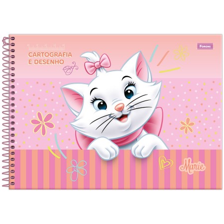 CADERNO ESP CARTOG CD 80F C/5 MARIE FEM FORONI