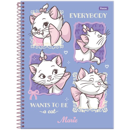 CADERNO ESP UNIV CD 1M 80F C/4 MARIE FEM FORONI