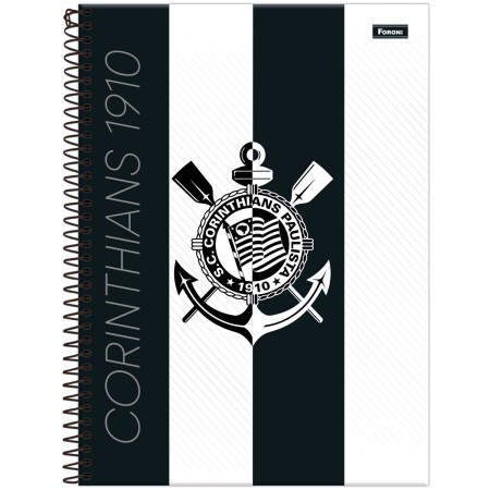 CADERNO ESP UNIV CD 10M 160F C/4 CORINTHIANS FORONI