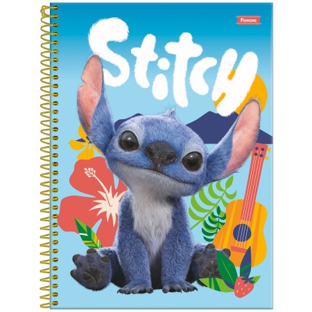 CADERNO ESP UNIV CD 1M 80F C/4 STITCH FEM FORONI
