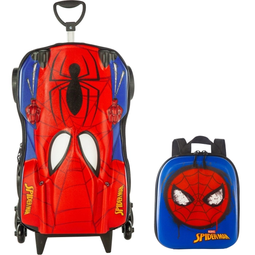 MOCHILA C/RODAS + LANCHEIRA HOMEM ARANHA 3D MAX TOY