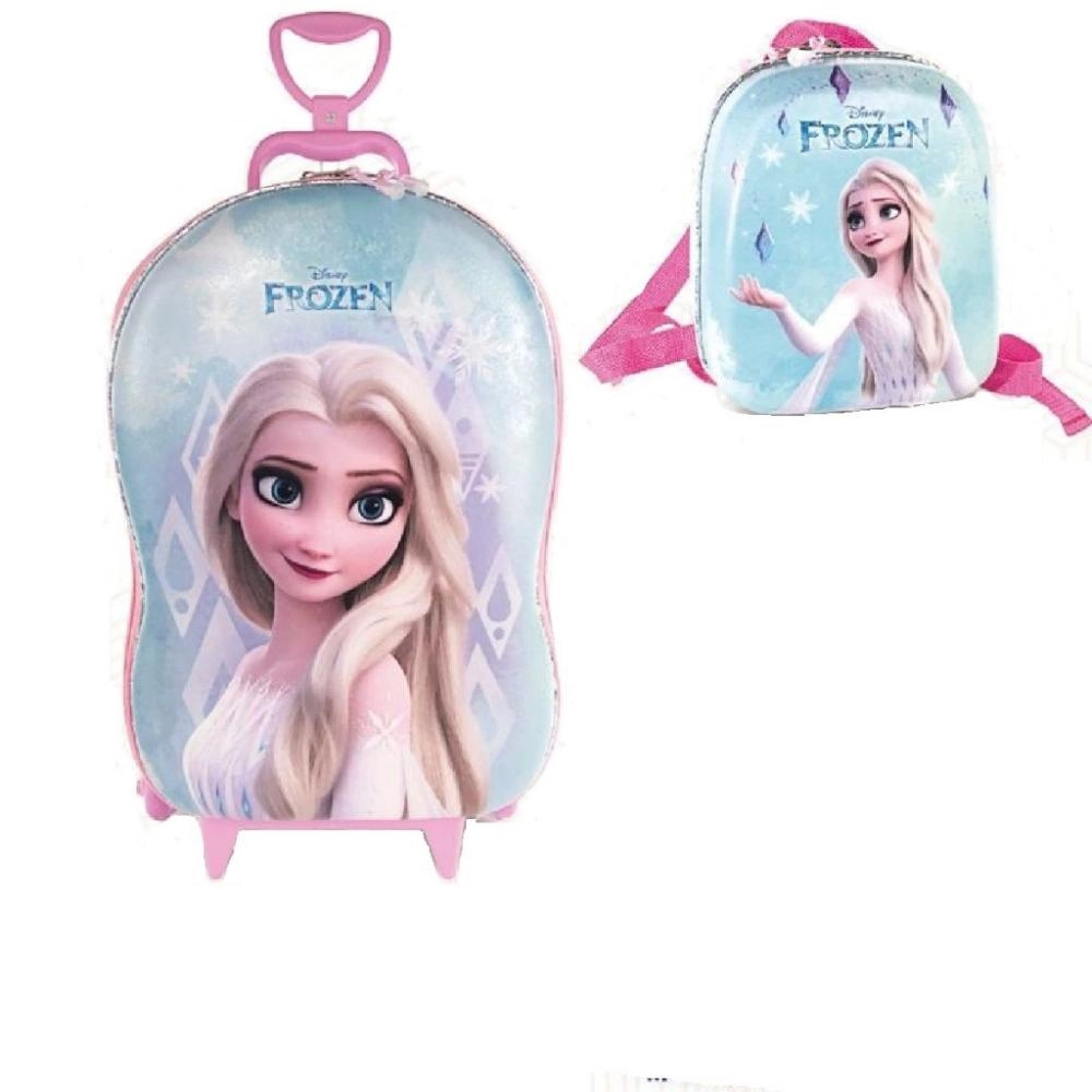 MOCHILA C/RODAS + LANCHEIRA FROZEN ELSA 3D MAX TOY