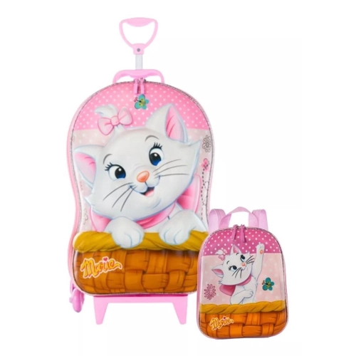MOCHILA C/RODAS + LANCHEIRA MARIE 3D MAX TOY