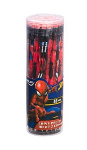 LAPIS PRETO HB N° 2 C/BOR C/48 SPIDER MAN MOLIN
