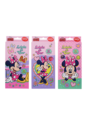 LAPIS DE COR PCT/6 12 CORES MINNIE MOLIN