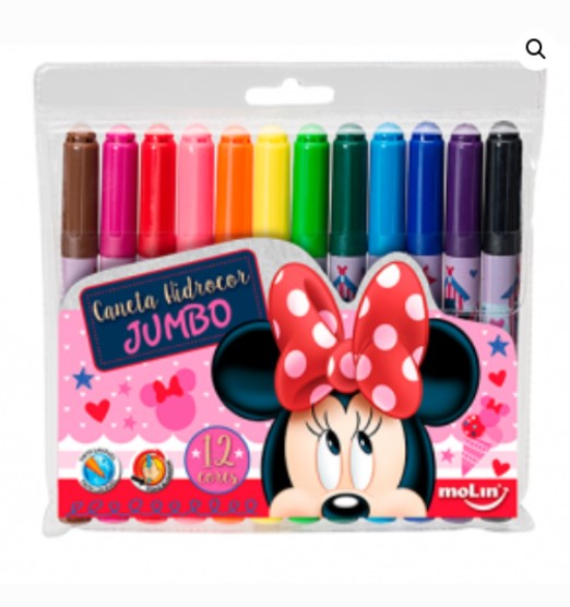 CANETA HIDROG PCT/5 12 CORES MINNIE MOLIN