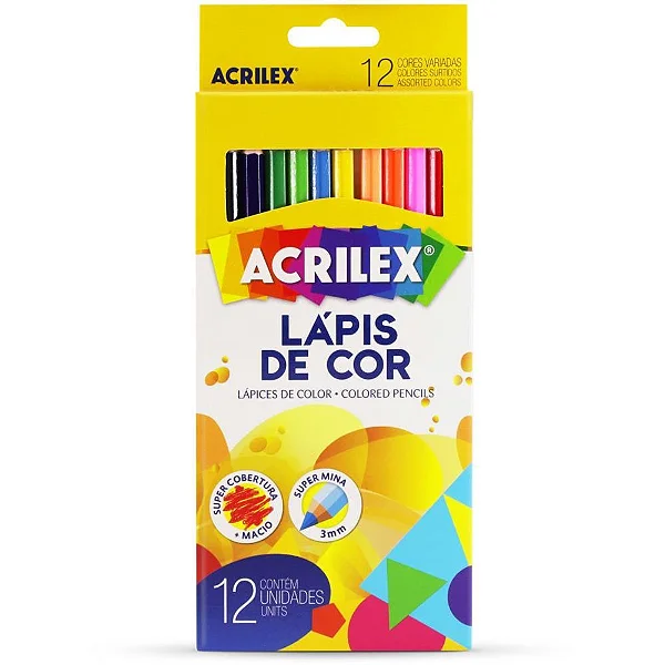 LAPIS DE COR PCT C/6 C/12UN CORES ACRILEX