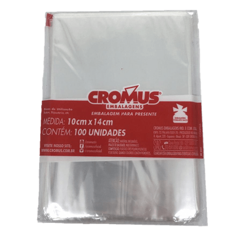 SACO TRANSP P/PRESENTE 10X14 C/50 CROMUS