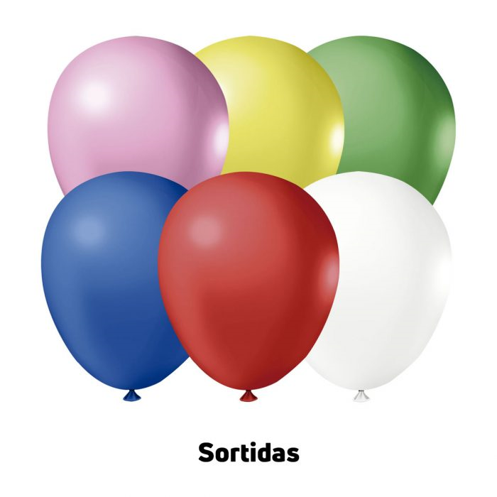 BALAO LISO 6,5 CORES SORT C/50UN JOY