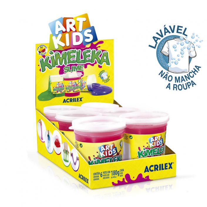 SLIME KIMELEKA C/6 180G CONFETTI ART KIDS ACRILEX