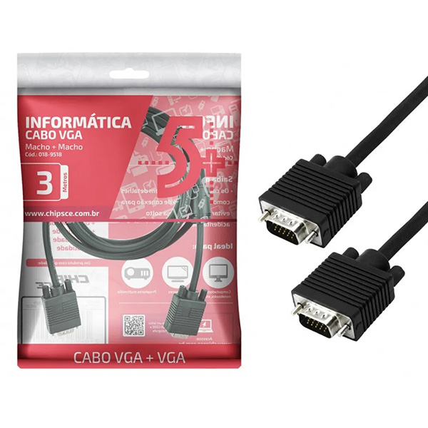 CABO VGA MACHO X VGA MACHO C/FILTRO PR 3M 018-9573 5+